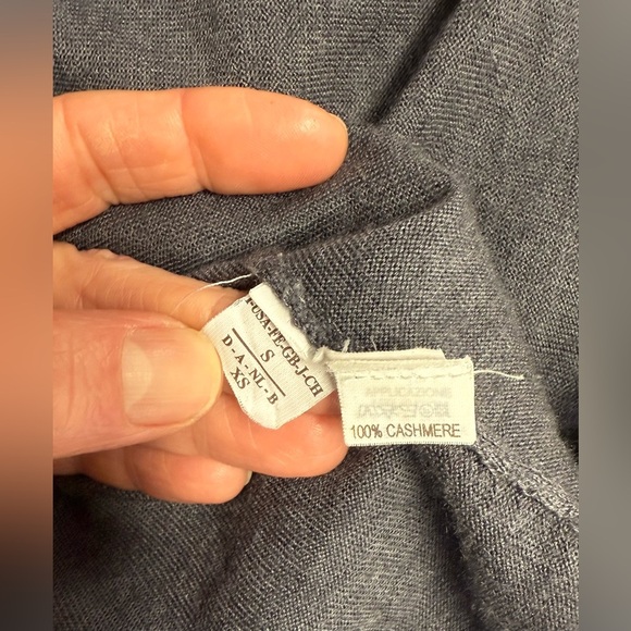 BRUNELLO CUCCINELLI Gray Cashmere long sleeve drop waist mini dress size S. - Picture 10 of 14